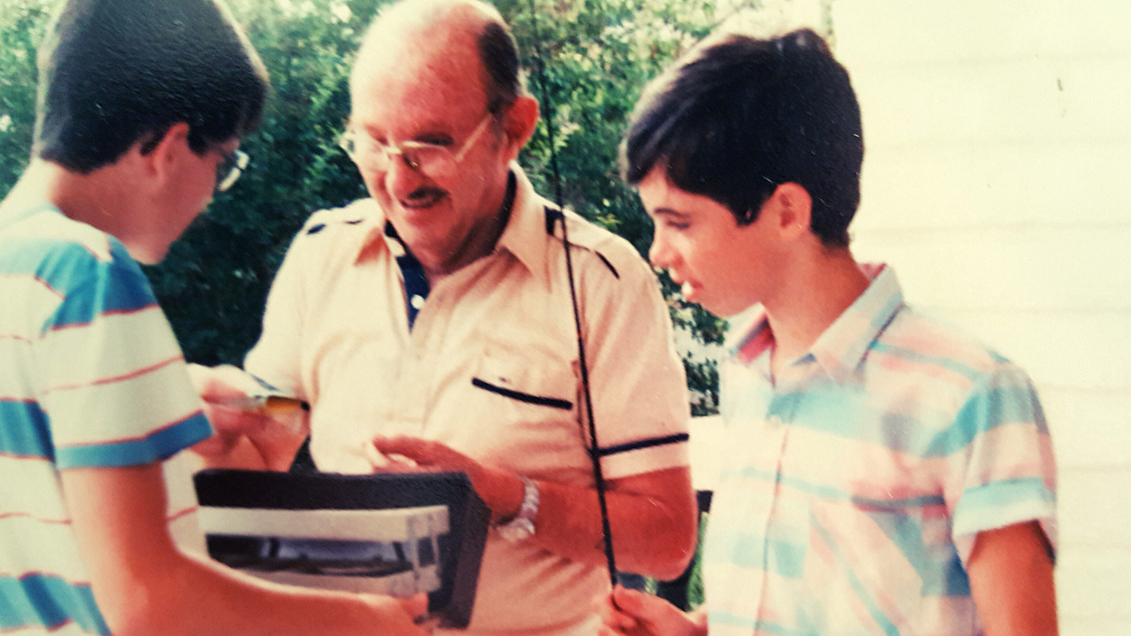 My amazing Father sharing a moment with his grandsons