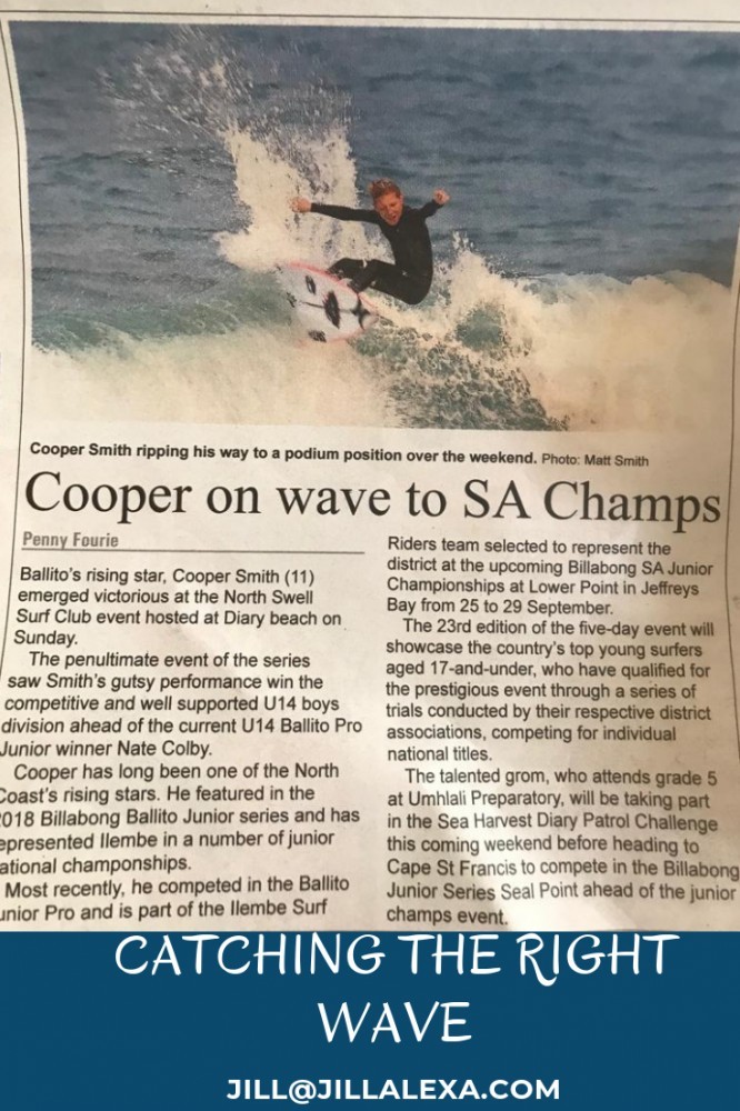 #Cooper, catching a good wave