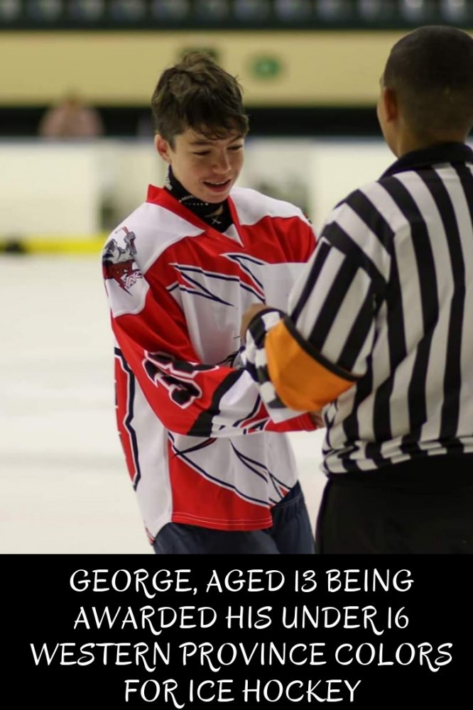 George chose ice-hockey